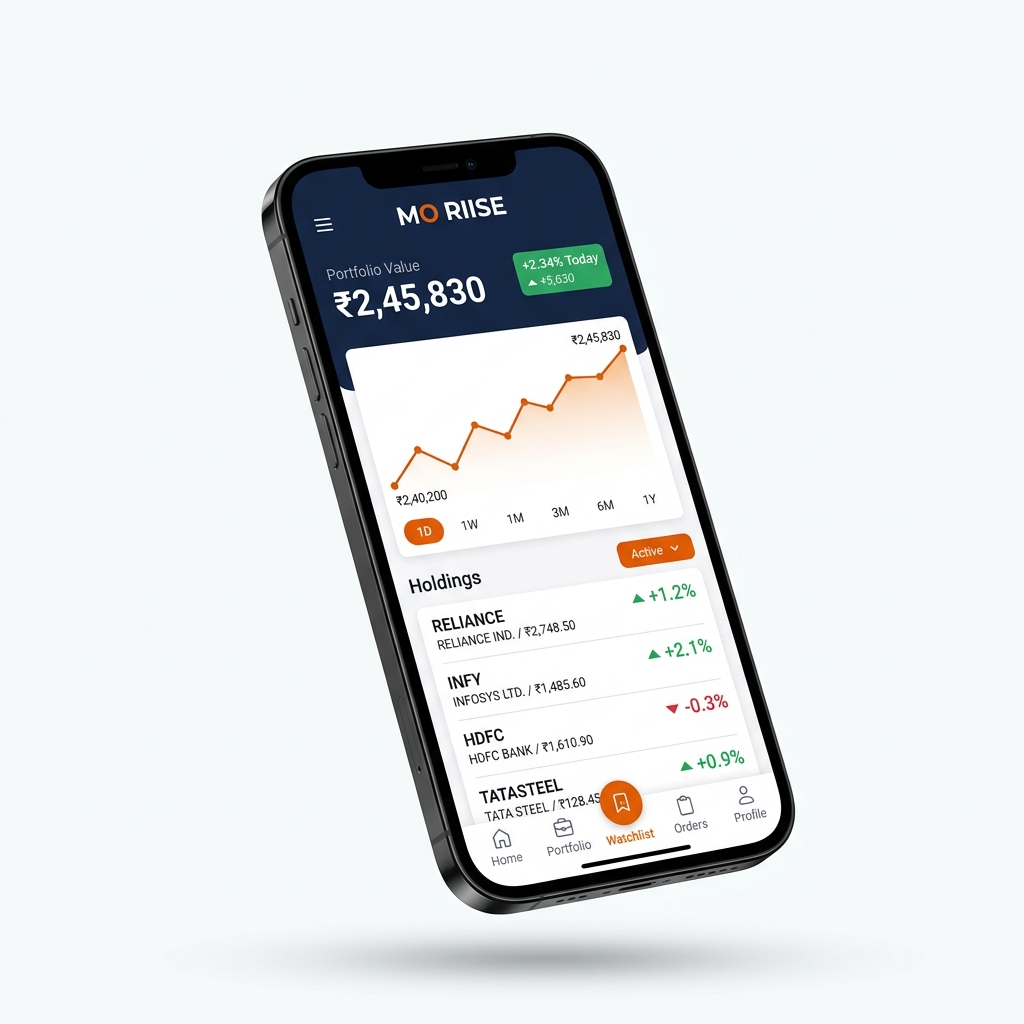 MO RIISE App by Motilal Oswal — Invest in stocks, mutual funds and IPOs